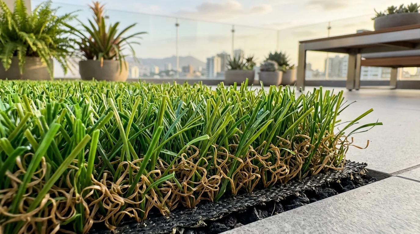 Grass Sintético para Jardines y Terrazas de 4 Tonos: Paisajismo Realista (vs Líder Grass)