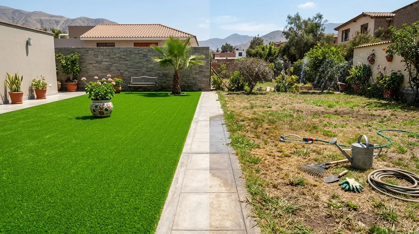 ¿Grass Sintético o Grass Natural? Comparativa de Costos, Agua y Mantenimiento en Perú