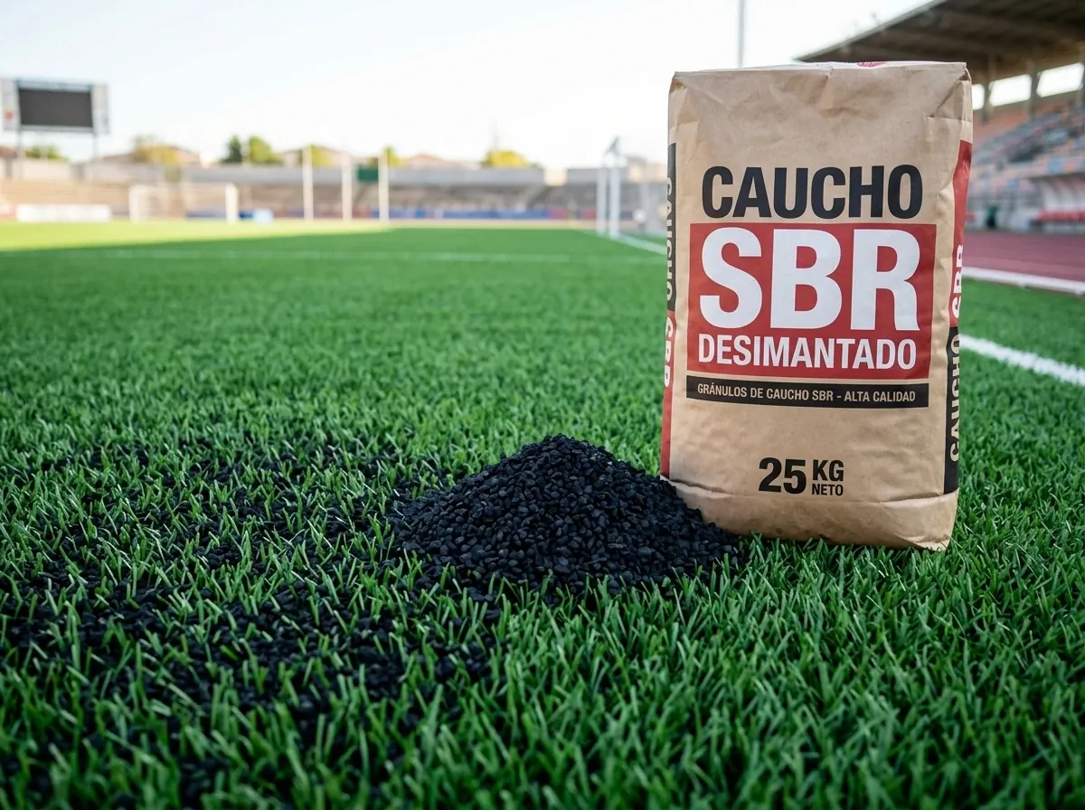Caucho Granulado Calidad FIFA con Test Report (0.08-2.5mm)