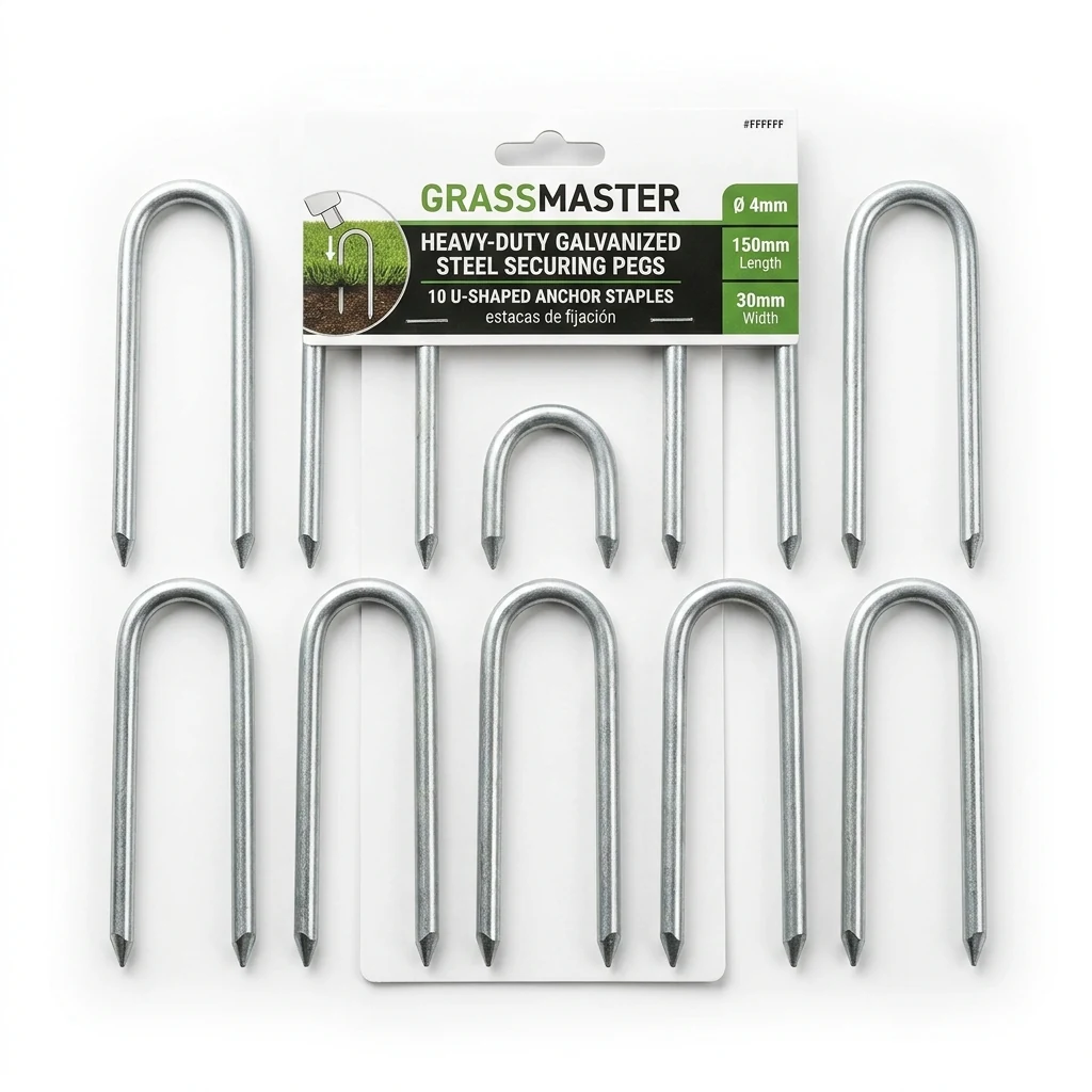 Estacas de Acero Galvanizado para Césped (Paquete x 10)
